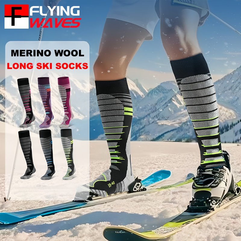 Sock Garter Men - Calcetines de esquí de lana merina,