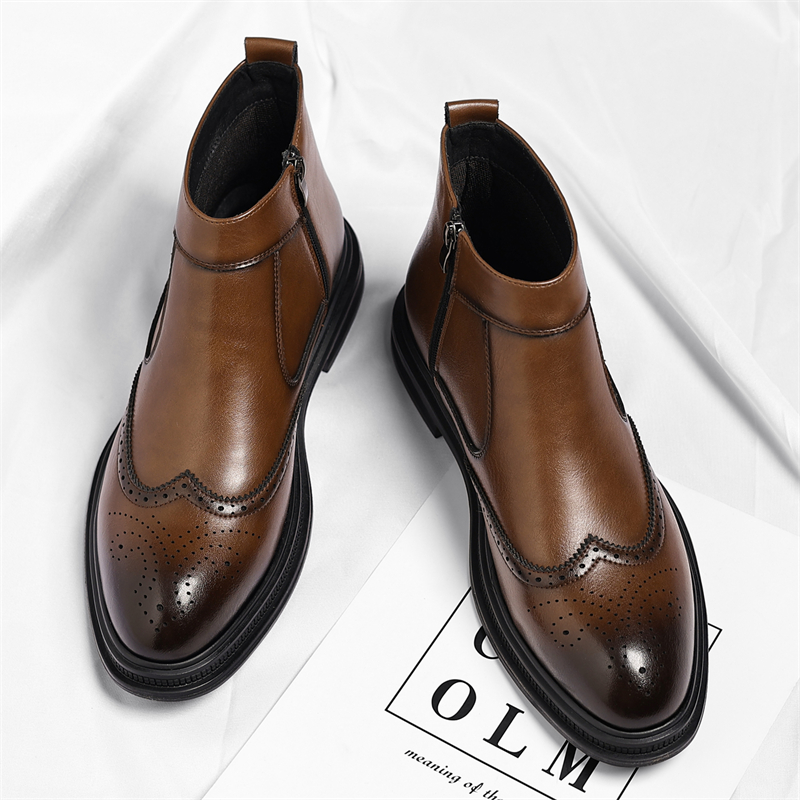Otoño Invierno suela gruesa ho - Men Formal Wear With Boots reseña y precio