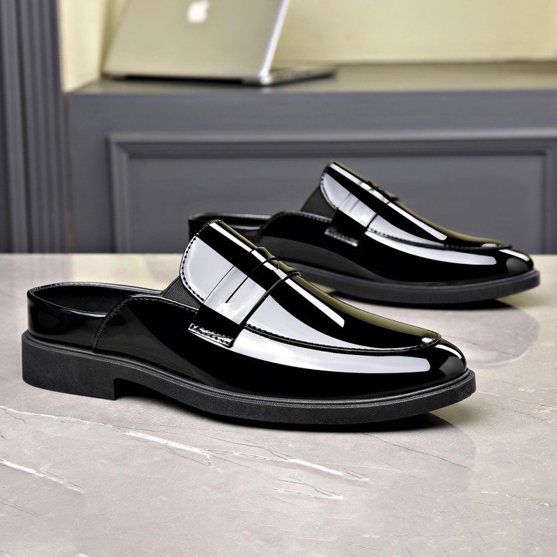 Mules de cuero negro con borla - Formal Men Daily Wear Footwear reseña y precio
