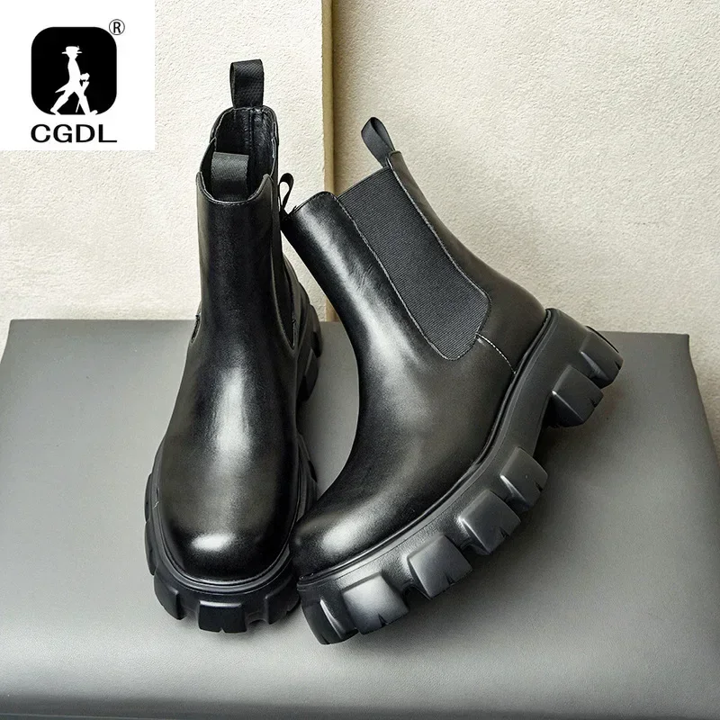 Botas de piel auténtica con su - Men Formal Wear With Boots reseña y precio