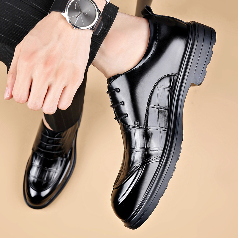 Zapatos de cuero formales para - Formal Men Daily Wear Footwear reseña y precio